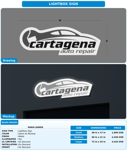 CUSTOM MOCKUP SIGN FOR Maria zapata
