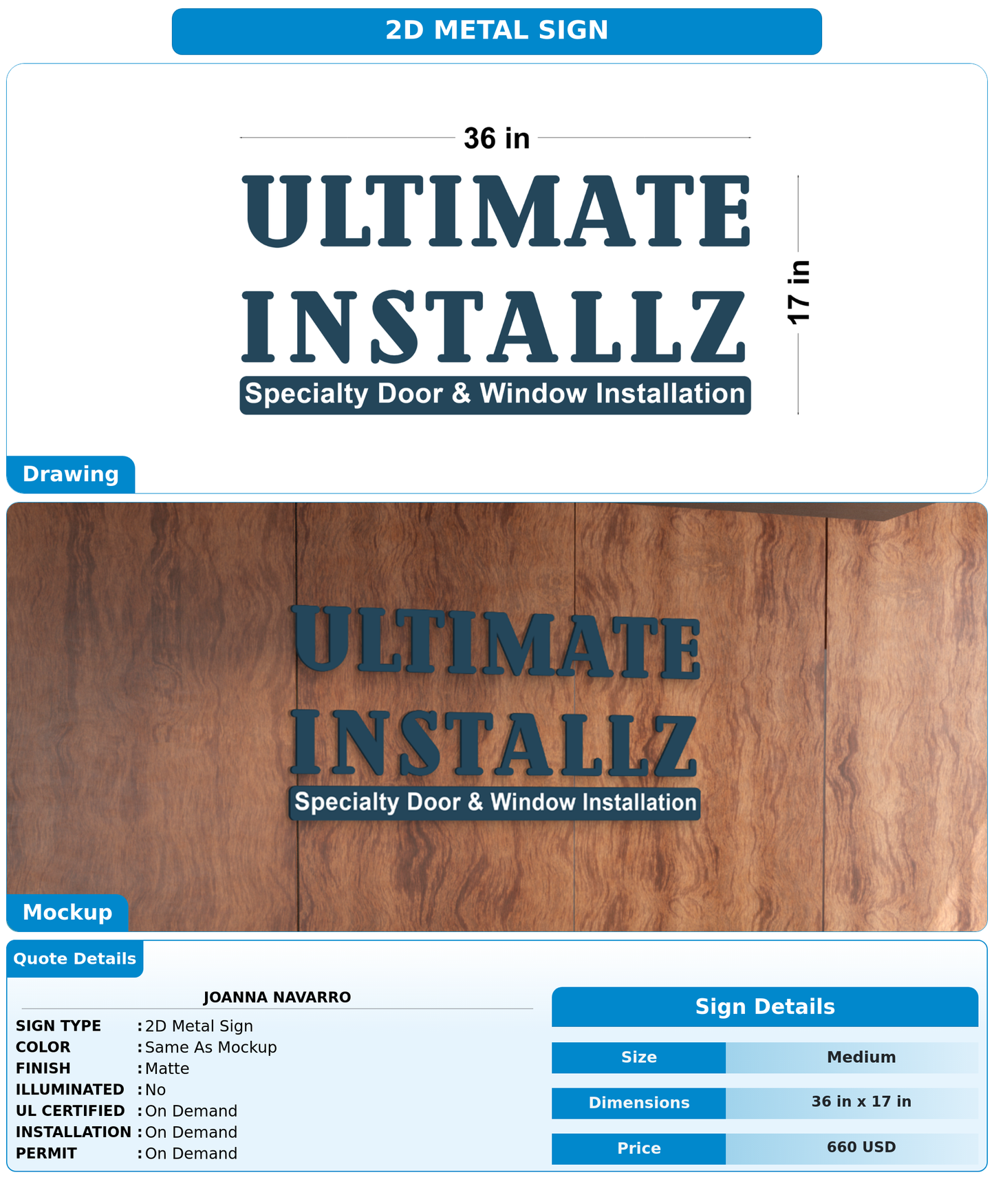 CUSTOM MOCKUP SIGN FOR Joanna Navarro