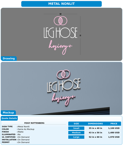 CUSTOM MOCKUP SIGN FOR feigy rottenberg