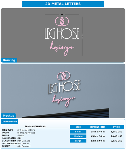 CUSTOM MOCKUP SIGN FOR feigy rottenberg