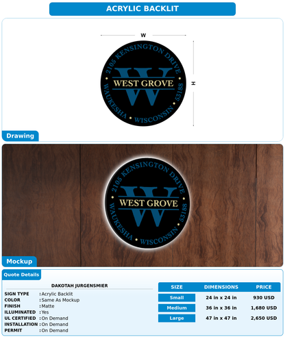 CUSTOM MOCKUP SIGN FOR Dakotah Jurgensmier