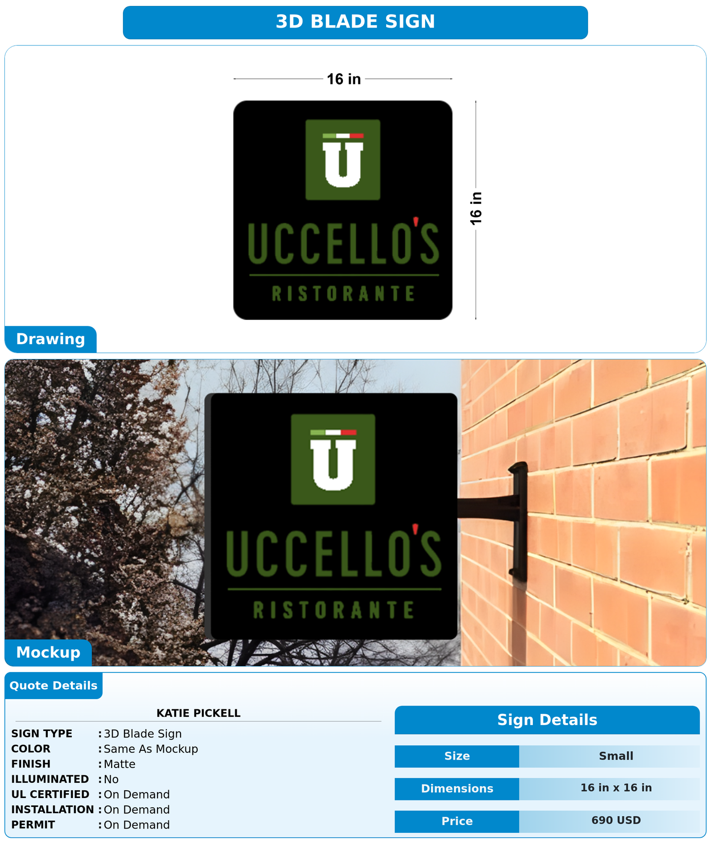 CUSTOM MOCKUP SIGN FOR katie pickell