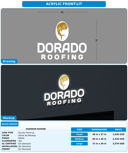 CUSTOM MOCKUP SIGN FOR Shannon Raskob