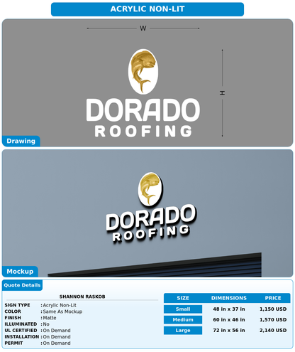 CUSTOM MOCKUP SIGN FOR Shannon Raskob