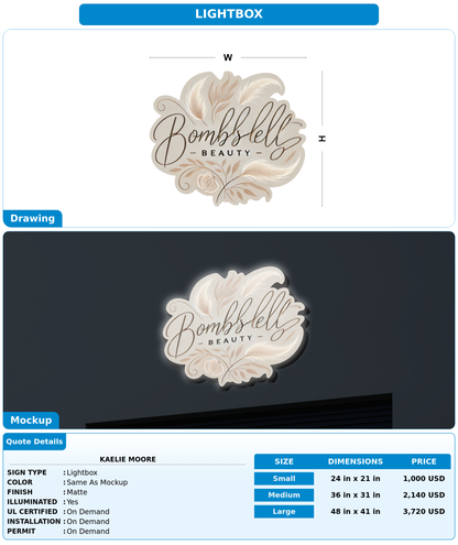 CUSTOM MOCKUP SIGN FOR Kaelie Moore