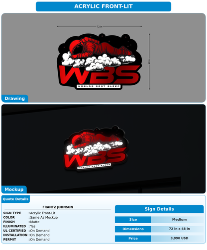 CUSTOM MOCKUP SIGN FOR Frantz Johnson