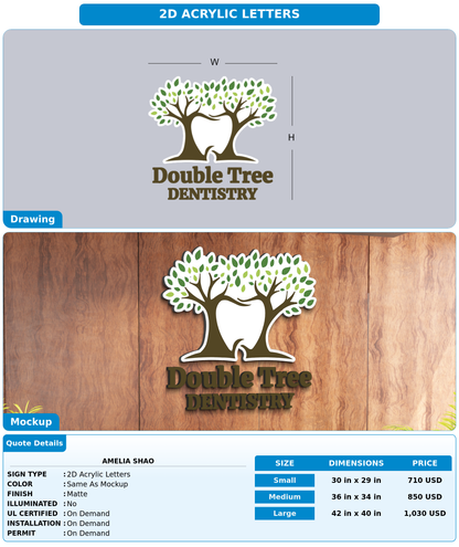 CUSTOM MOCKUP SIGN FOR Amelia Shao