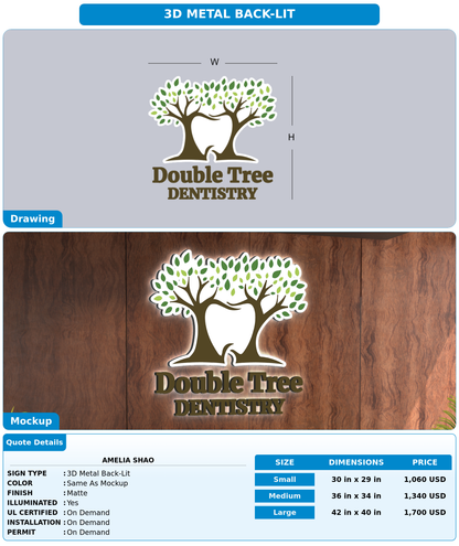CUSTOM MOCKUP SIGN FOR Amelia Shao