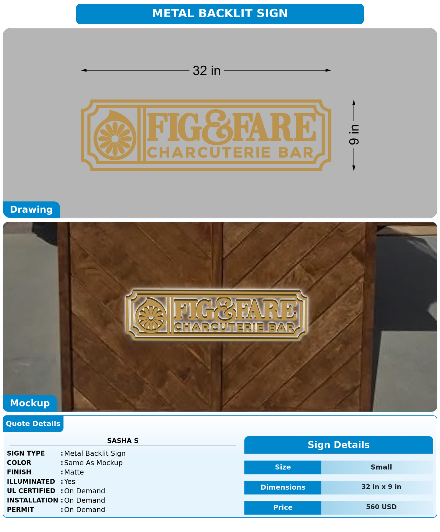 CUSTOM MOCKUP SIGN FOR Sasha S