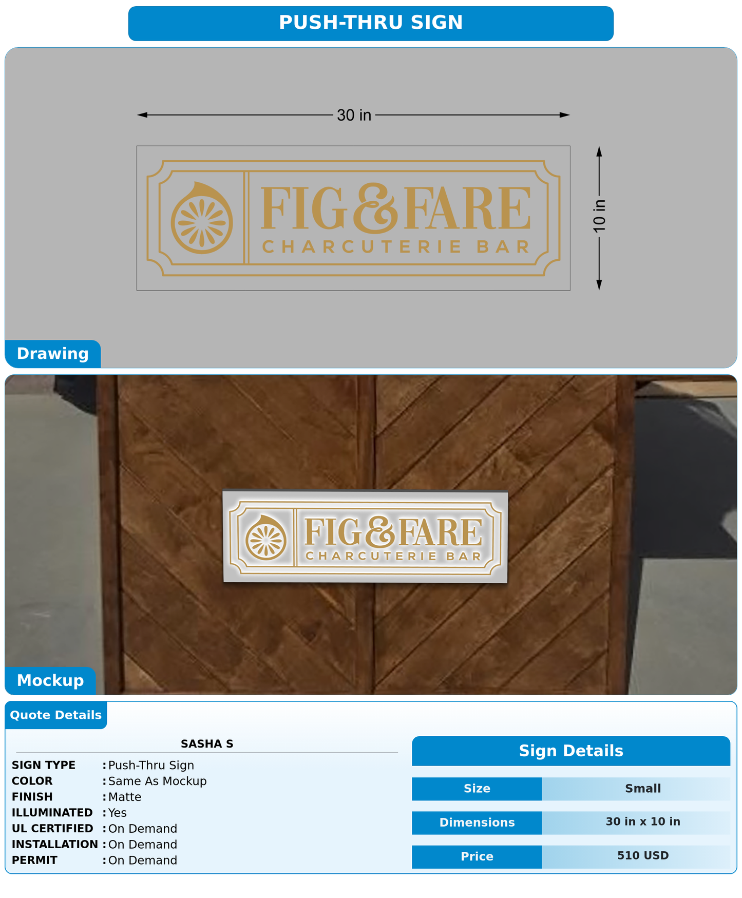 CUSTOM MOCKUP SIGN FOR Sasha S
