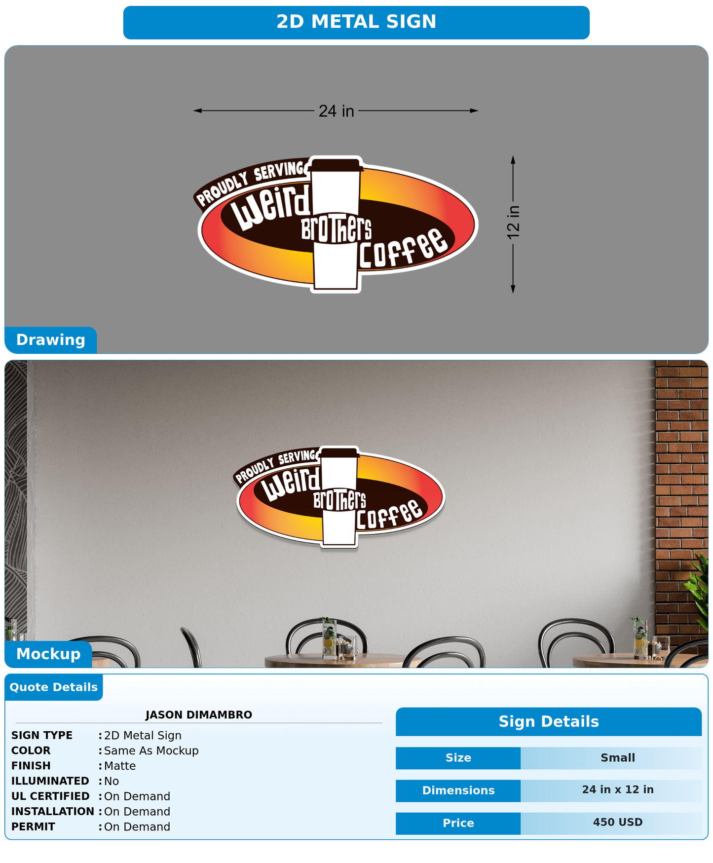 CUSTOM MOCKUP SIGN FOR Jason DiMambro