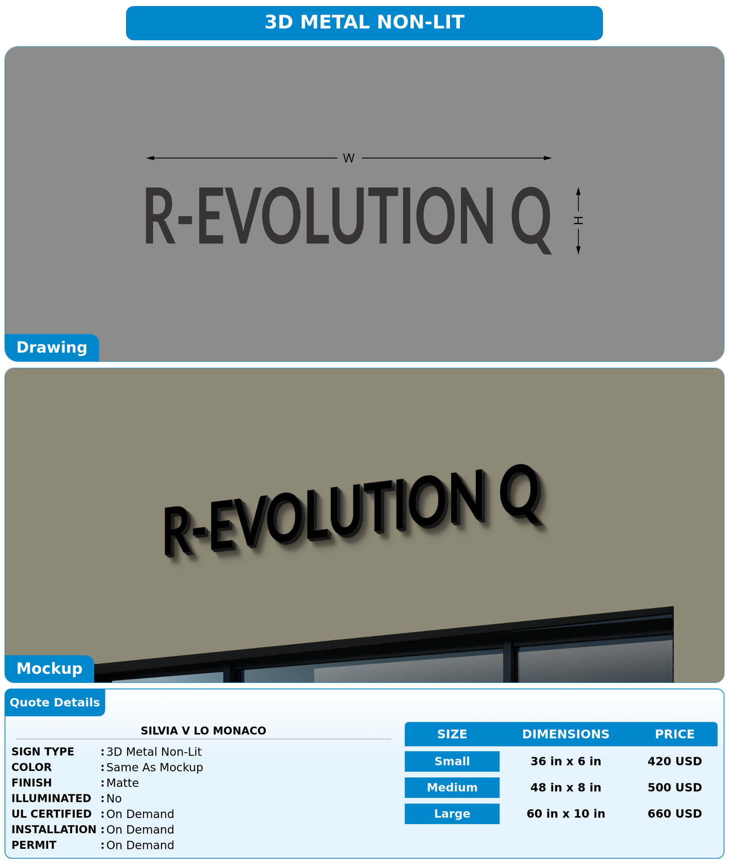 CUSTOM MOCKUP SIGN FOR silvia v lo monaco