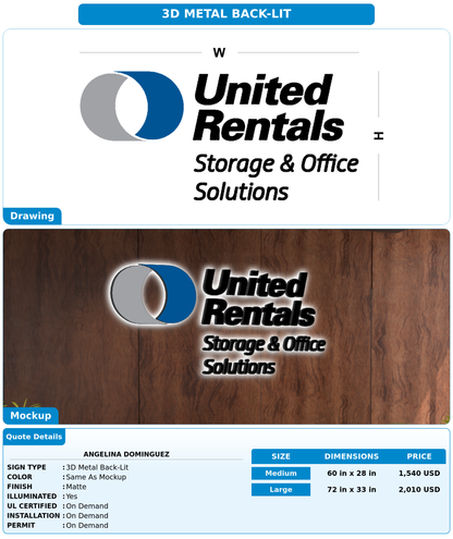 CUSTOM MOCKUP SIGN FOR Angelina Dominguez