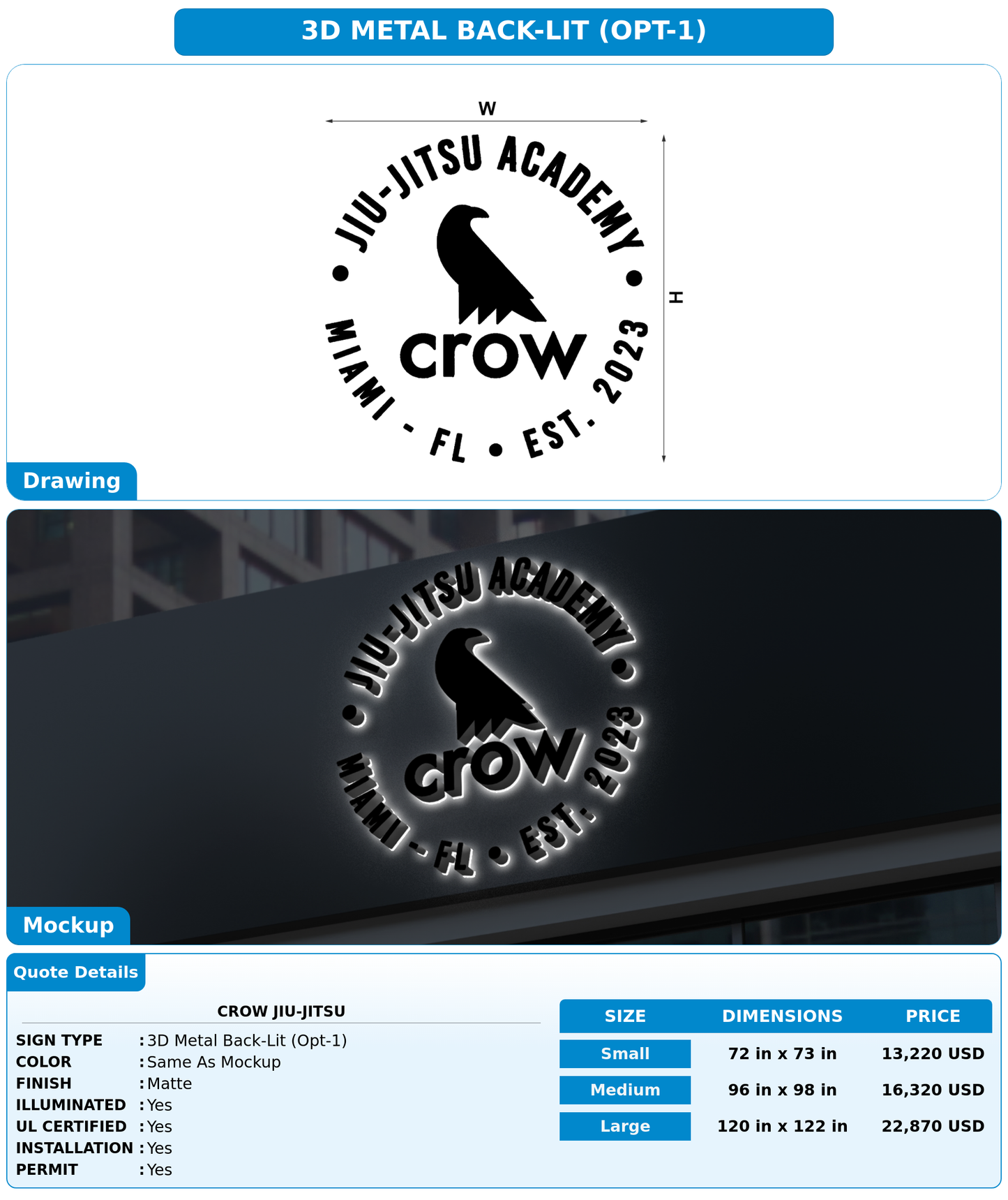 CUSTOM MOCKUP SIGN FOR Crow Jiu-Jitsu