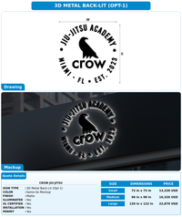 CUSTOM MOCKUP SIGN FOR Crow Jiu-Jitsu