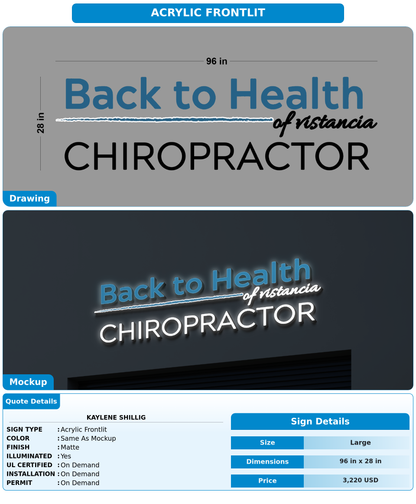 CUSTOM MOCKUP SIGN FOR Kaylene Shillig