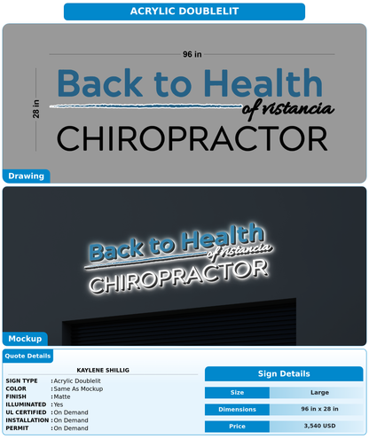 CUSTOM MOCKUP SIGN FOR Kaylene Shillig