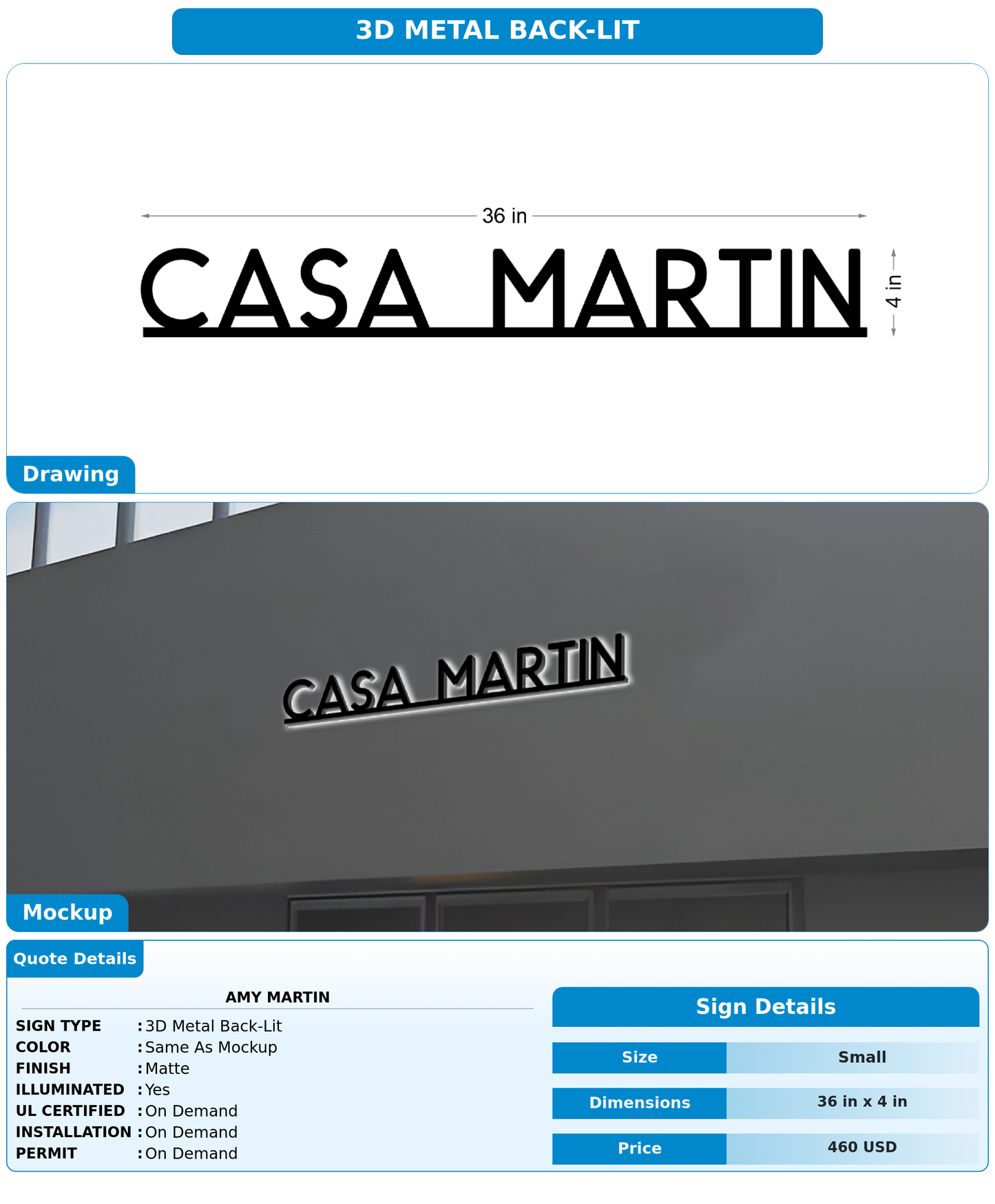 CUSTOM MOCKUP SIGN FOR Amy Martin