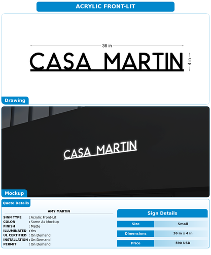 CUSTOM MOCKUP SIGN FOR Amy Martin