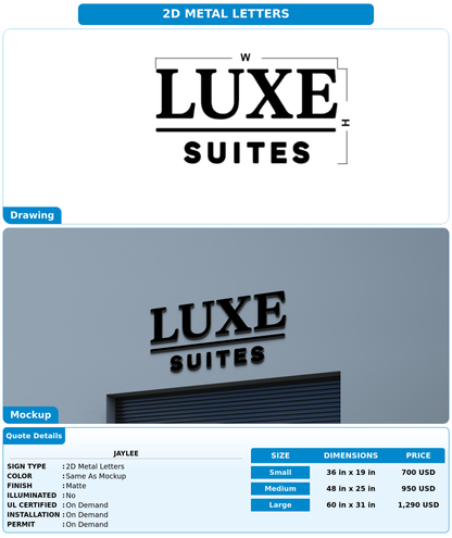 CUSTOM MOCKUP SIGN FOR Jaylee