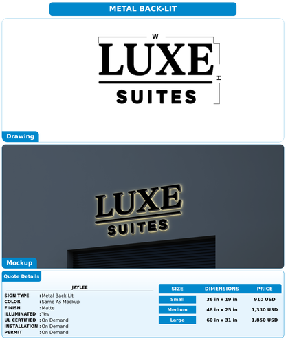 CUSTOM MOCKUP SIGN FOR Jaylee