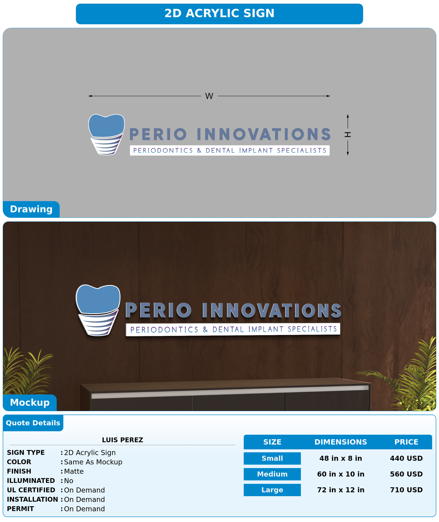 CUSTOM MOCKUP SIGN FOR Luis Perez