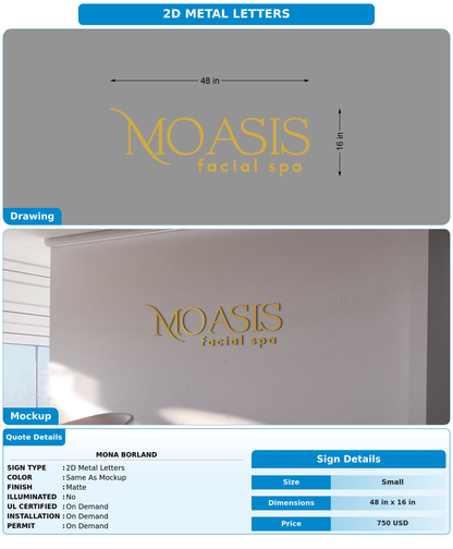 CUSTOM MOCKUP SIGN FOR Mona Borland
