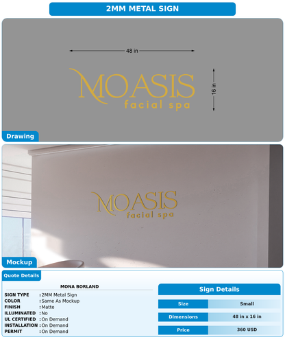 CUSTOM MOCKUP SIGN FOR Mona Borland