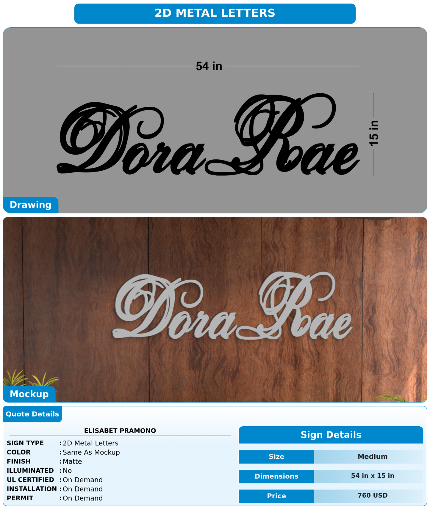 CUSTOM MOCKUP SIGN FOR Elisabet Pramono