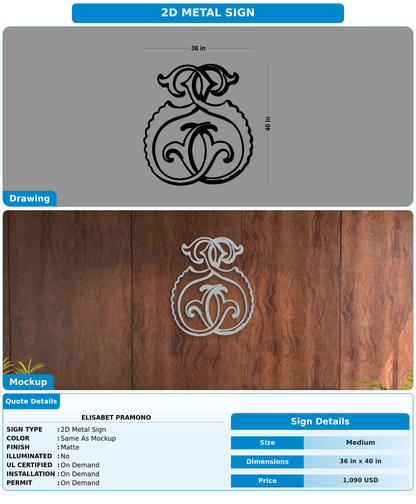 CUSTOM MOCKUP SIGN FOR Elisabet Pramono