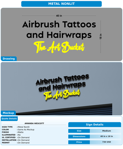 CUSTOM MOCKUP SIGN FOR Amanda Wescott