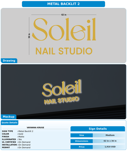 CUSTOM MOCKUP SIGN FOR Vayanna Kruse