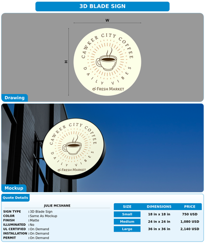 CUSTOM MOCKUP SIGN FOR Julie McShane