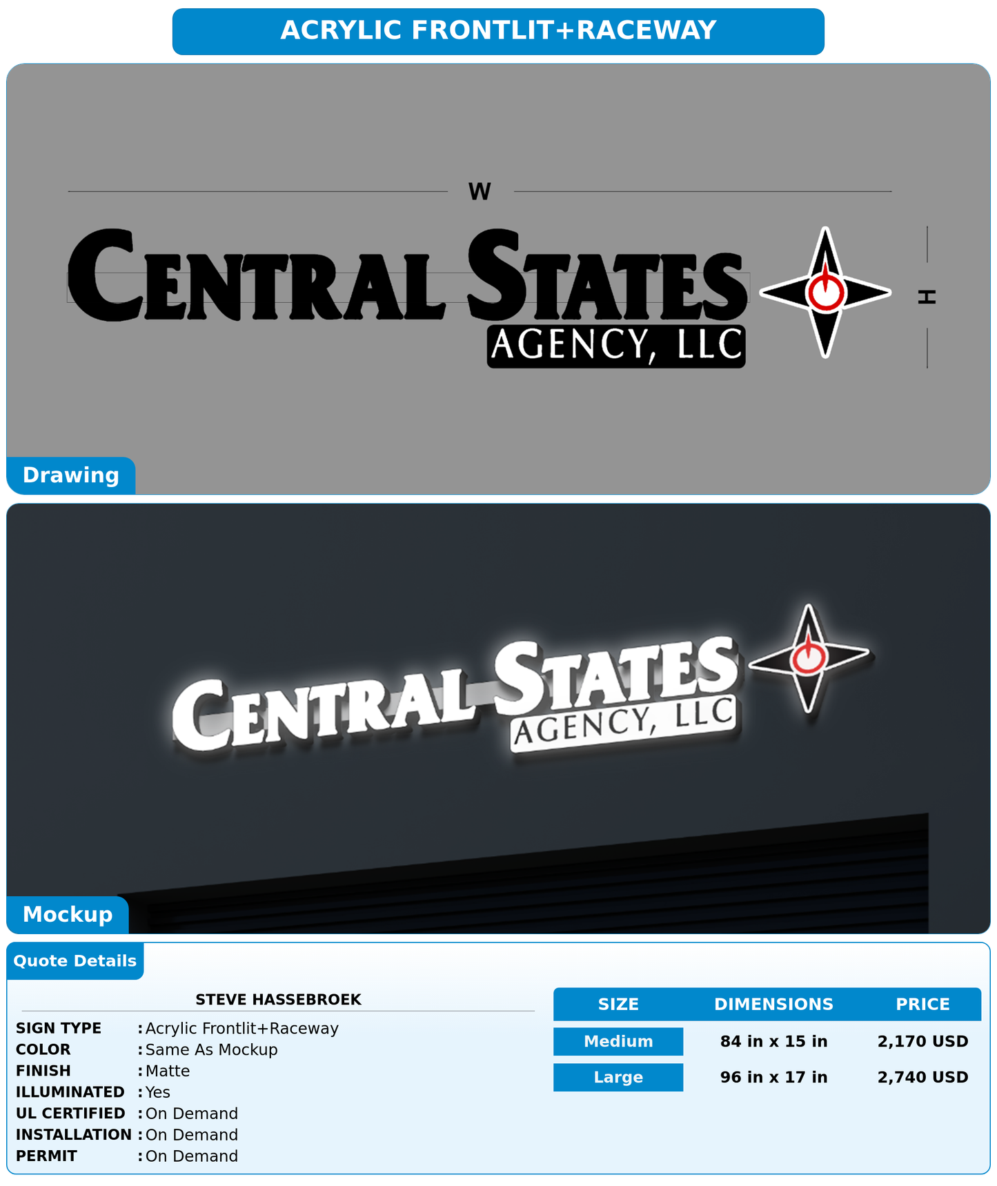 CUSTOM MOCKUP SIGN FOR Steve Hassebroek