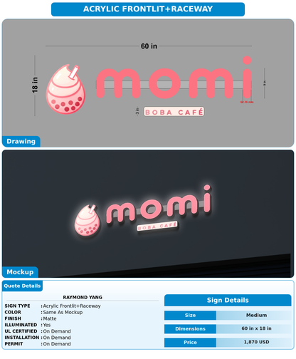 CUSTOM MOCKUP SIGN FOR Raymond Yang