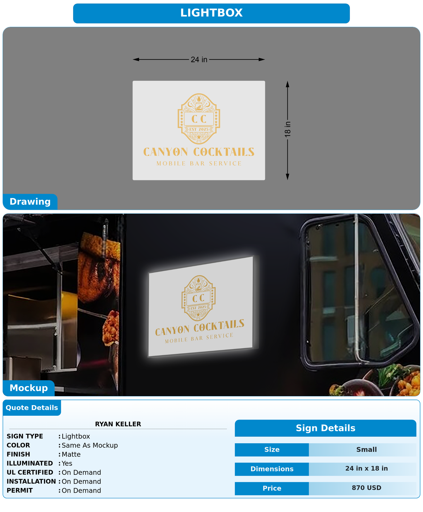 CUSTOM MOCKUP SIGN FOR Ryan Keller