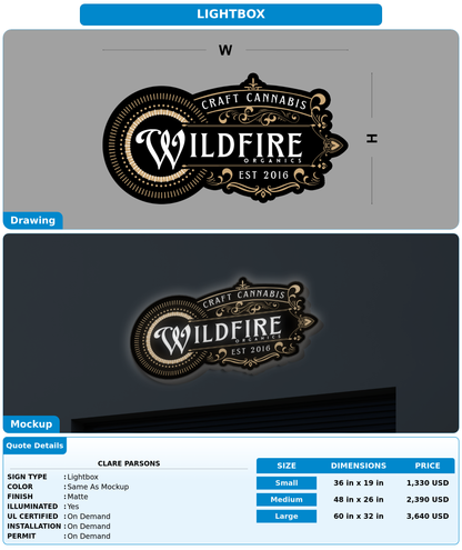 CUSTOM MOCKUP SIGN FOR Clare Parsons