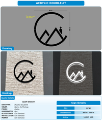 CUSTOM MOCKUP SIGN FOR Adam Wright