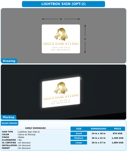 CUSTOM MOCKUP SIGN FOR Girely Dominguez