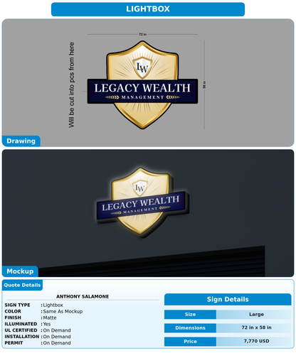 CUSTOM MOCKUP SIGN FOR Anthony Salamone