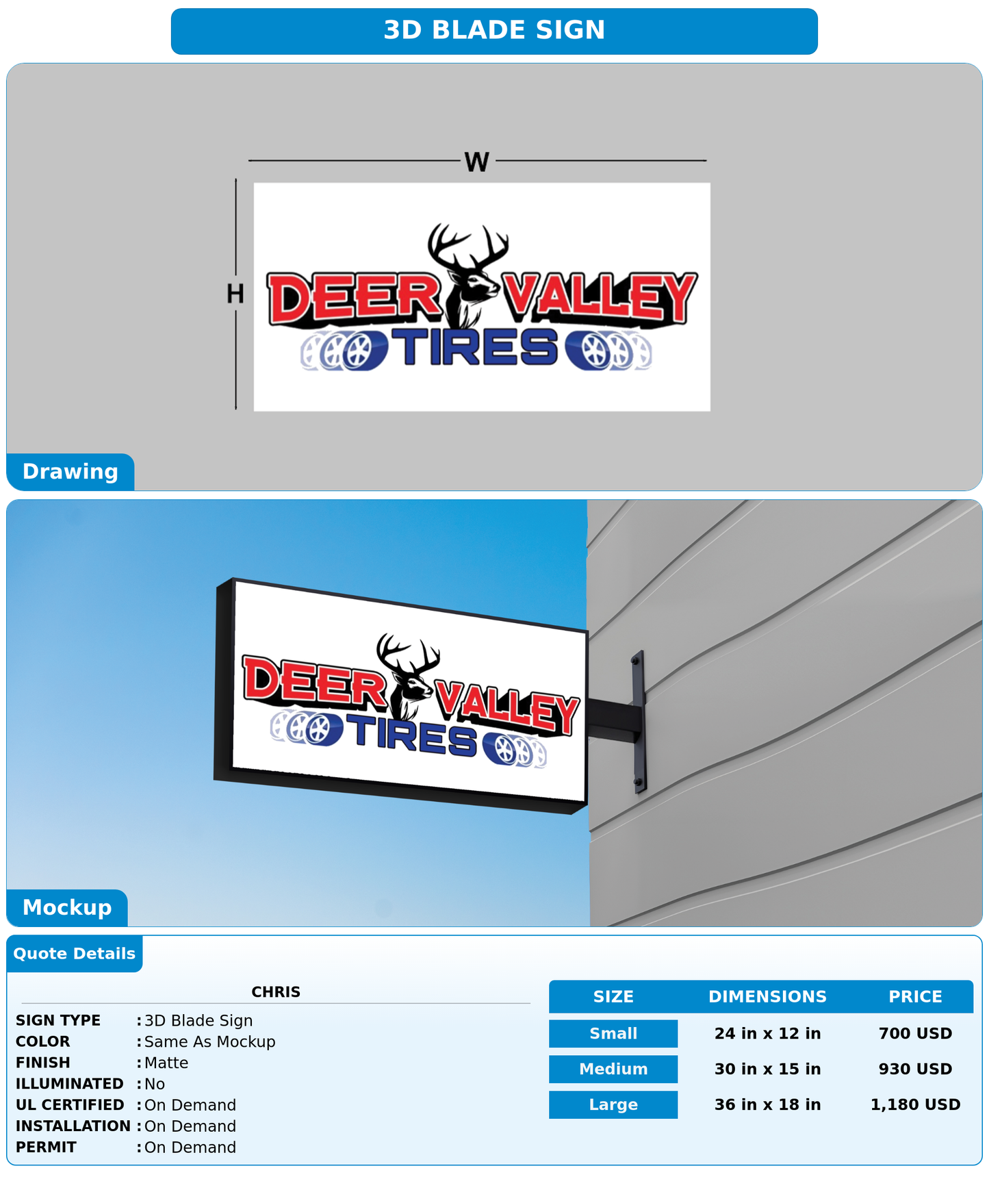 CUSTOM MOCKUP SIGN FOR Chris
