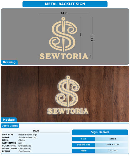 CUSTOM MOCKUP SIGN FOR Mary