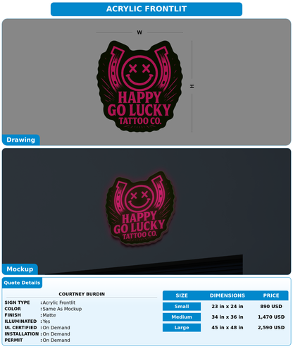 CUSTOM MOCKUP SIGN FOR Courtney Burdin