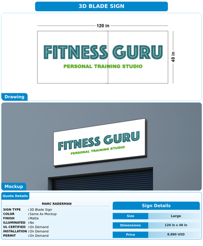 CUSTOM MOCKUP SIGN FOR Marc Raderman