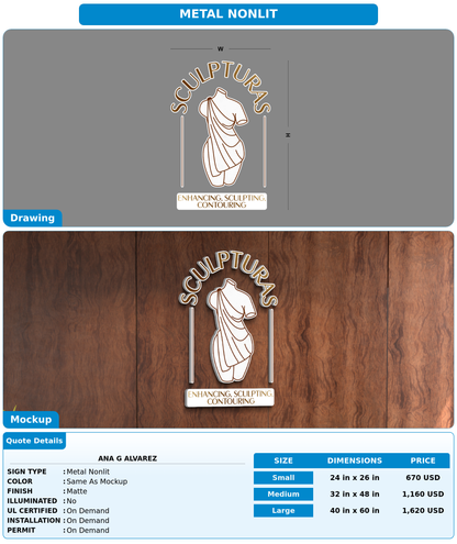 CUSTOM MOCKUP SIGN FOR Ana G Alvarez