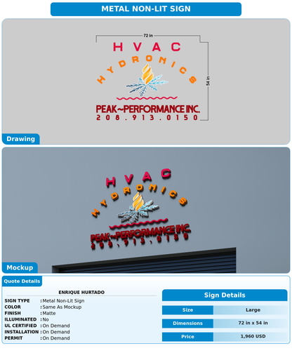 CUSTOM MOCKUP SIGN FOR Enrique Hurtado
