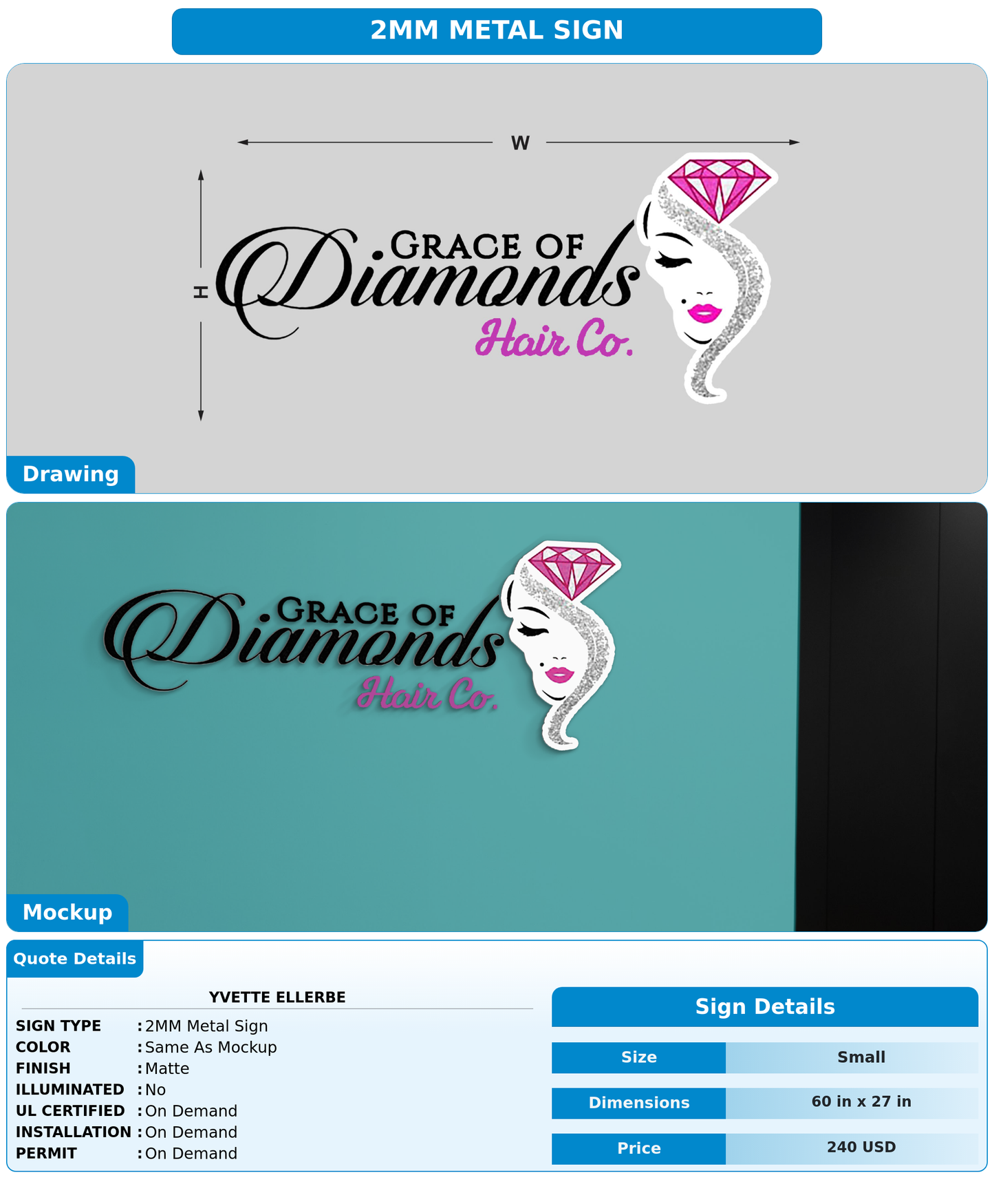 40% Payment link FOR Yvette Ellerbe