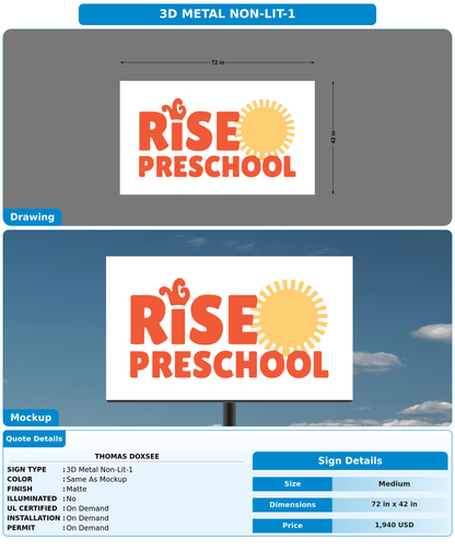 CUSTOM MOCKUP SIGN FOR Thomas Doxsee