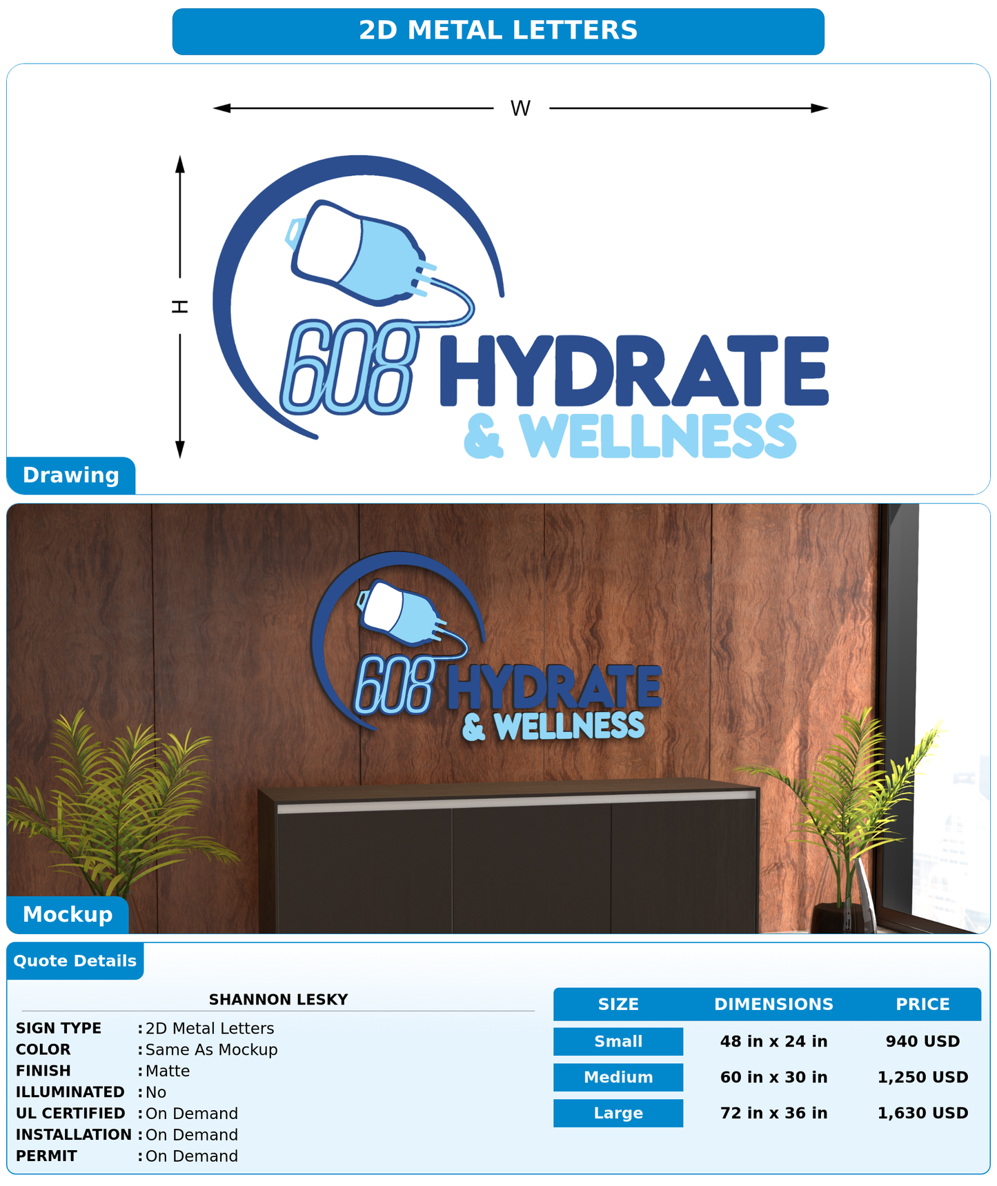 CUSTOM MOCKUP SIGN FOR Shannon Lesky