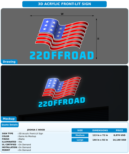 CUSTOM MOCKUP SIGN FOR Joshua C Wood